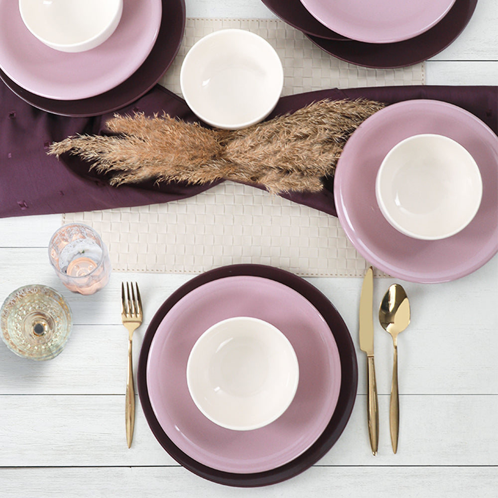 Degrade Violet Purple Dinner set 4 Persons 12 Pieces