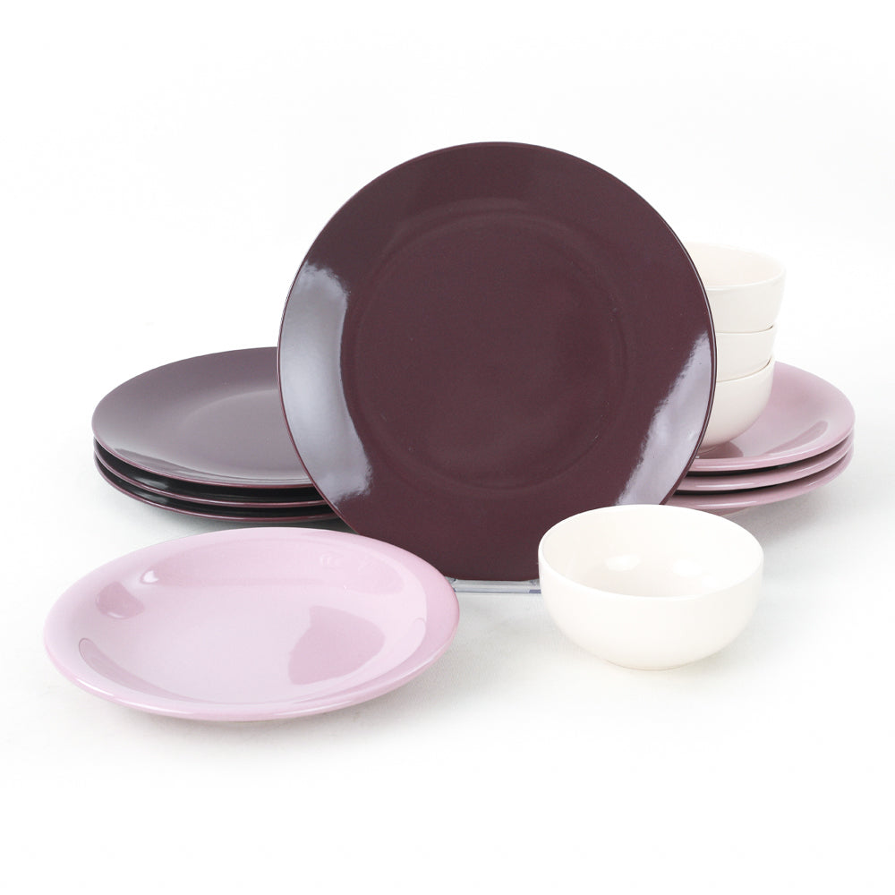 Degrade Violet Purple Dinner set 4 Persons 12 Pieces