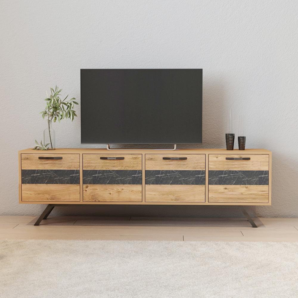 TV-meubel 150 cm Staand - Eiken 4 deuren | Linco