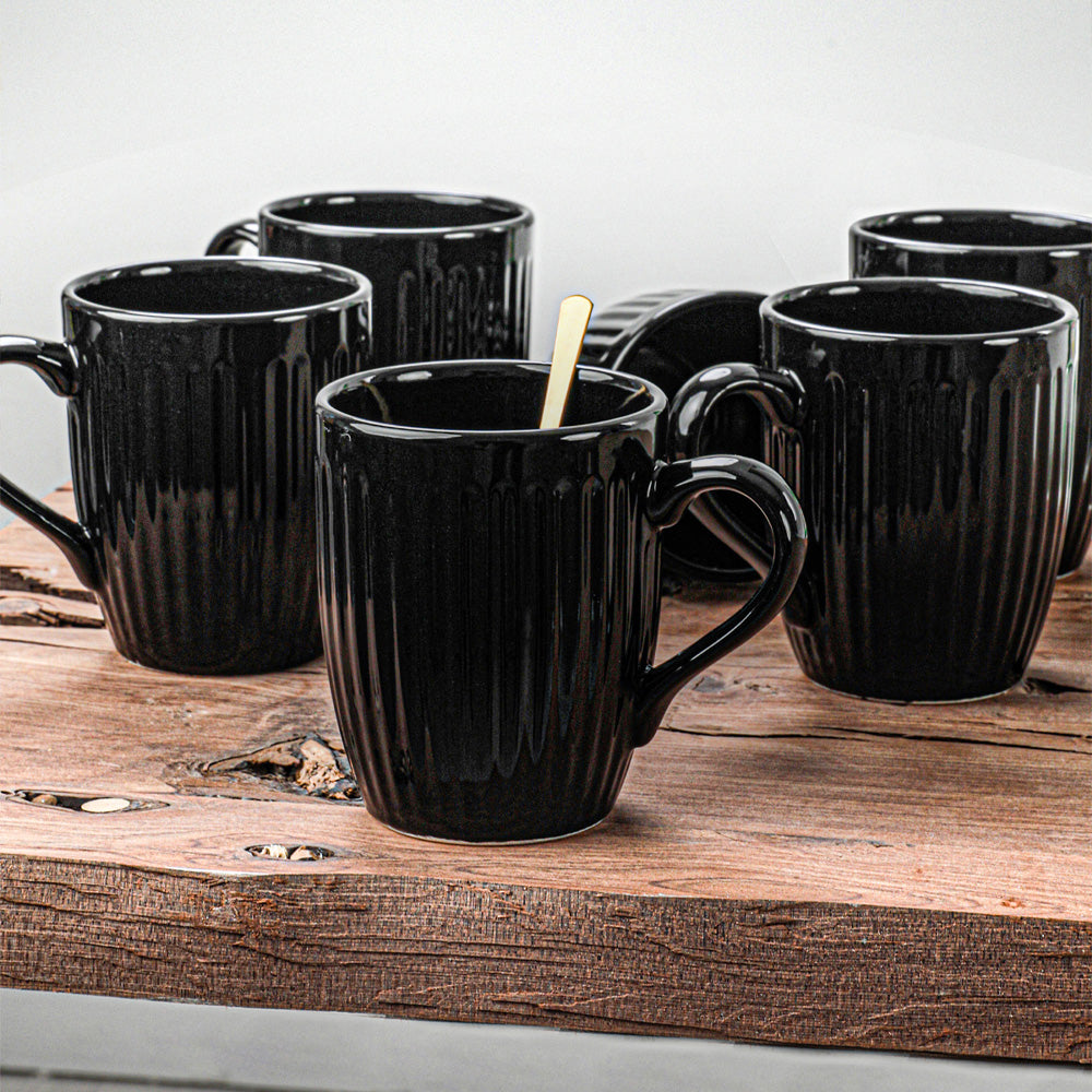 Line Black Cloud Cup 9 Cm 6 Pieces