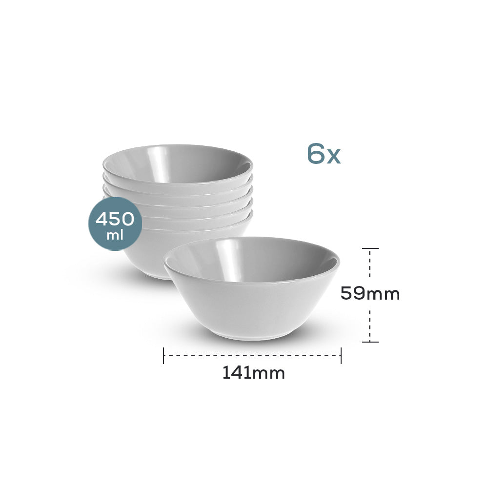 Matte Black Hitit Soup bowl 14 Cm 6 Pieces