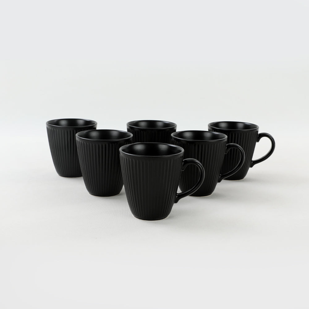 Matte Black Myra Cup 10 Cm 6 Pieces