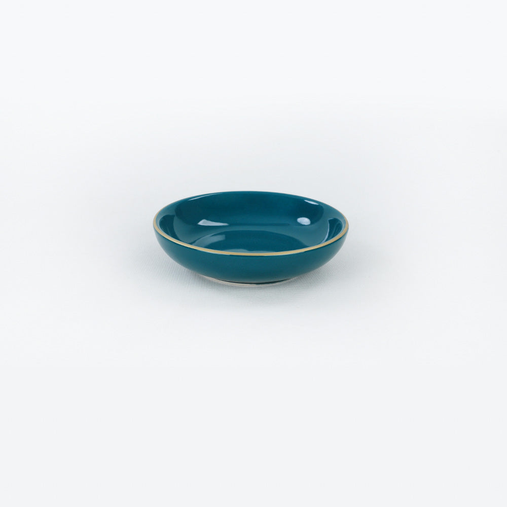 Petrol Blue Tapas/Snack/Sauce plate 13 Cm 6 Pieces