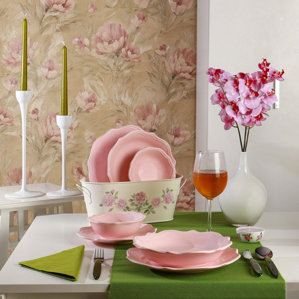 Pink Dinner set 24 Pieces 6 Persons