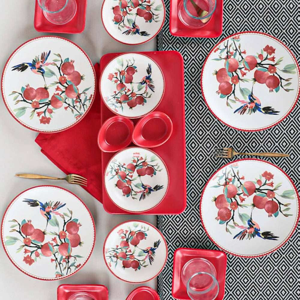 Pomegranate Flower Breakfast set 21 Pieces 4 Persons