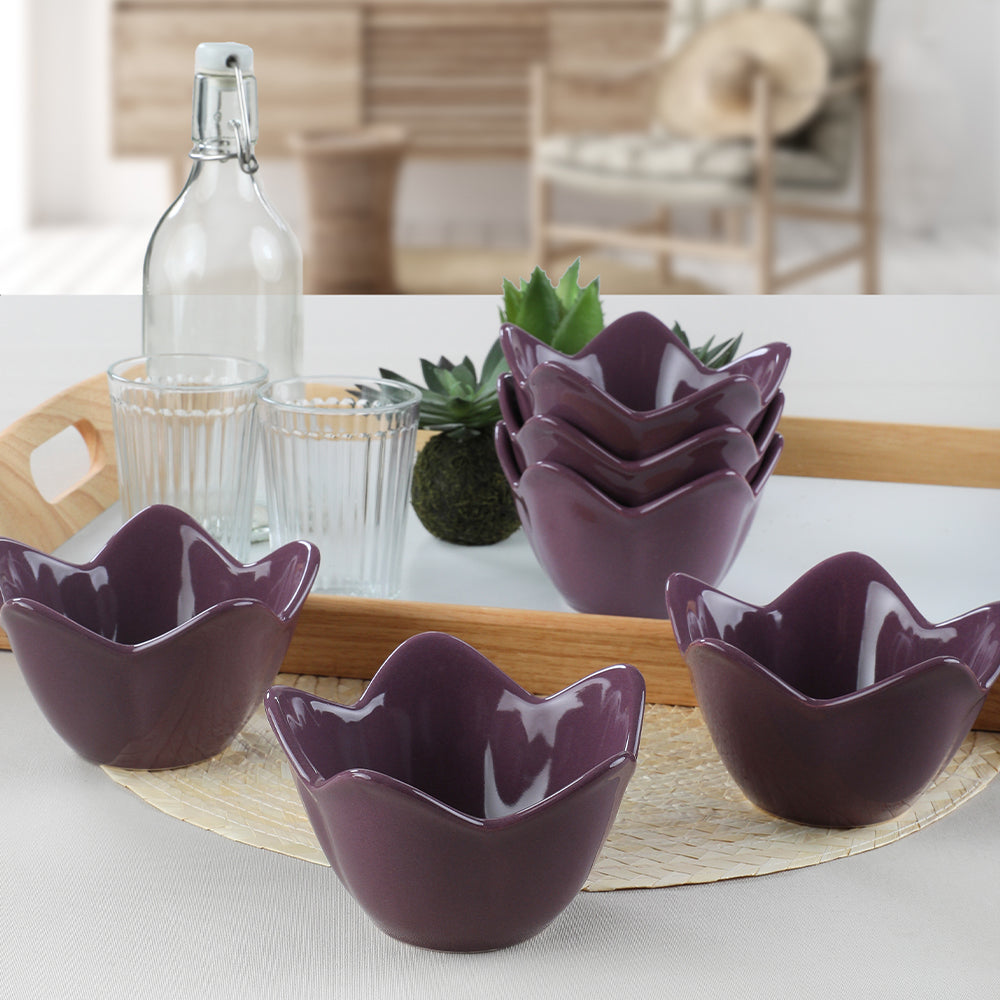 Purple Tapas/Snack/Sauce plate 12 Cm 6 Pieces