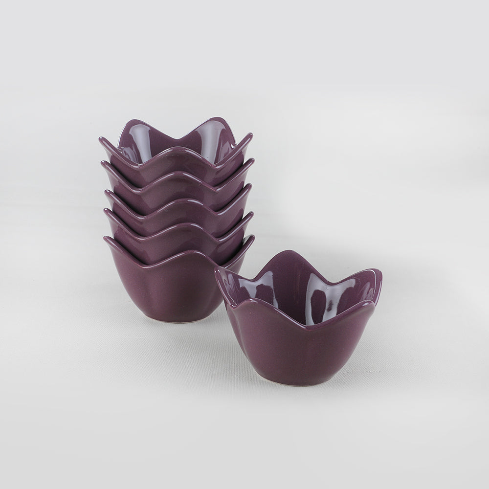 Purple Tapas/Snack/Sauce plate 12 Cm 6 Pieces