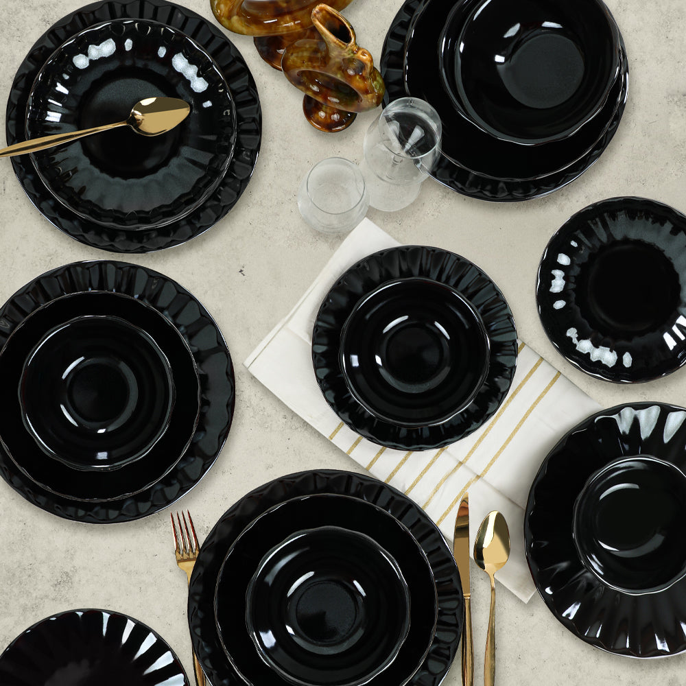 Shizen Sirius Black Dinner set 24 Pieces 6 Persons