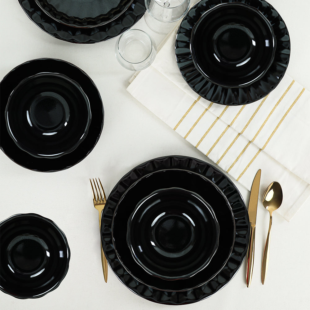 Shizen Sirius Black Dinner set 24 Pieces 6 Persons