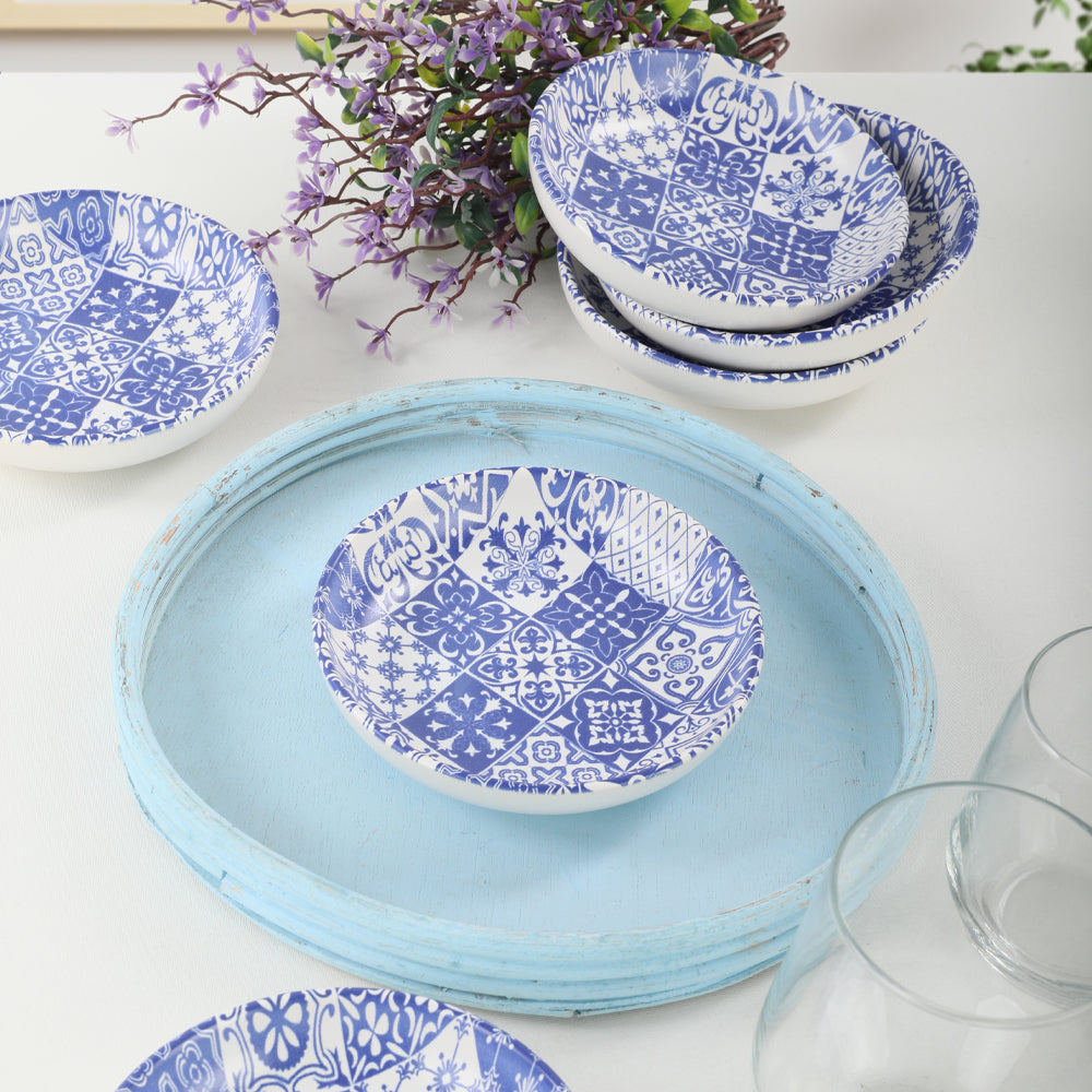 Blue Tapas/Snack/Sauce plate 13 Cm 6 Pieces