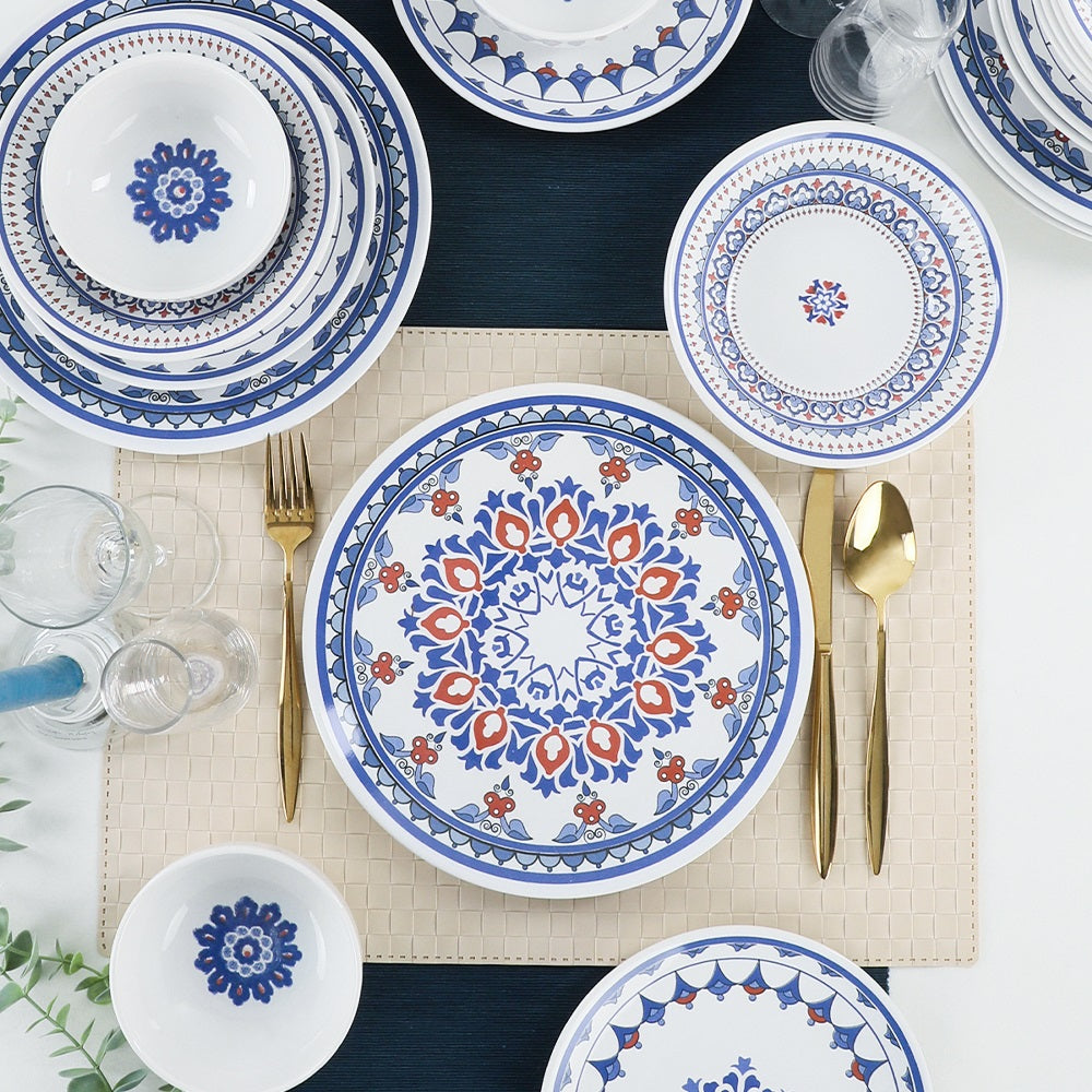 Tile Dinner set 6 Persons 24 Pieces