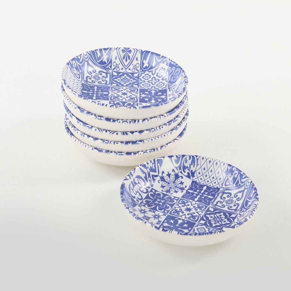 Blue Tapas/Snack/Sauce plate 13 Cm 6 Pieces