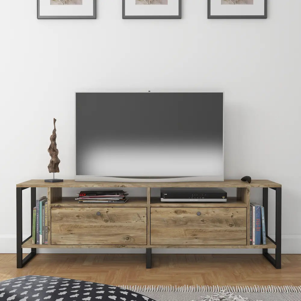 TV Stand 150 cm Standing - Oak - Industrial | Vidsel