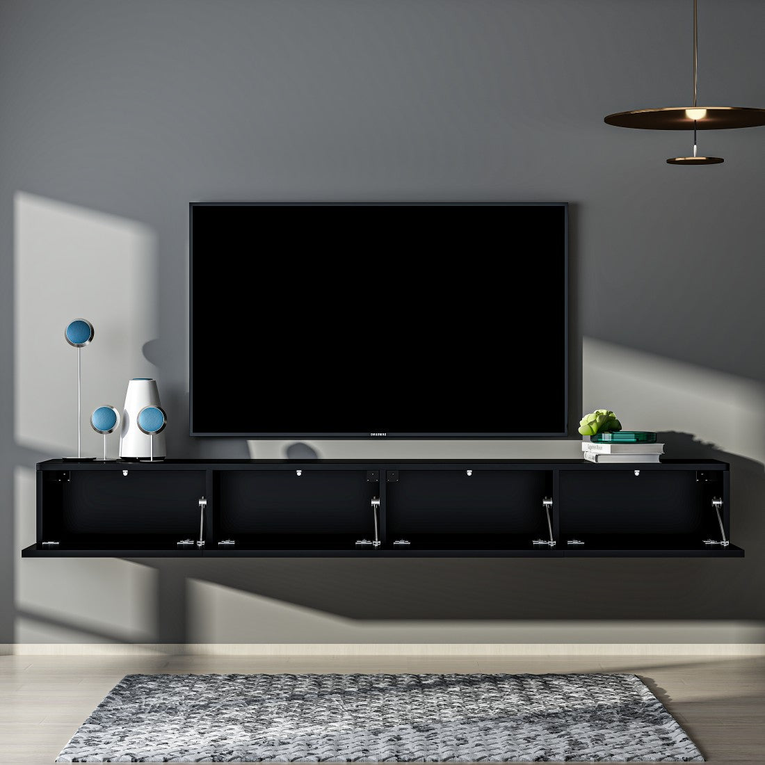 Meuble tv 240 cm avec lumière LED