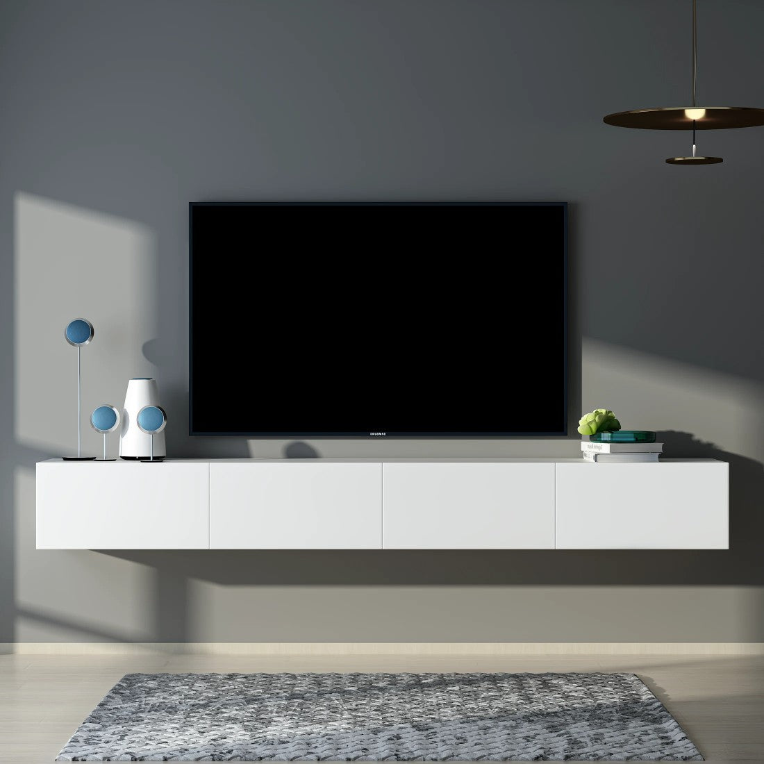 Meuble tv 240 cm avec lumière LED