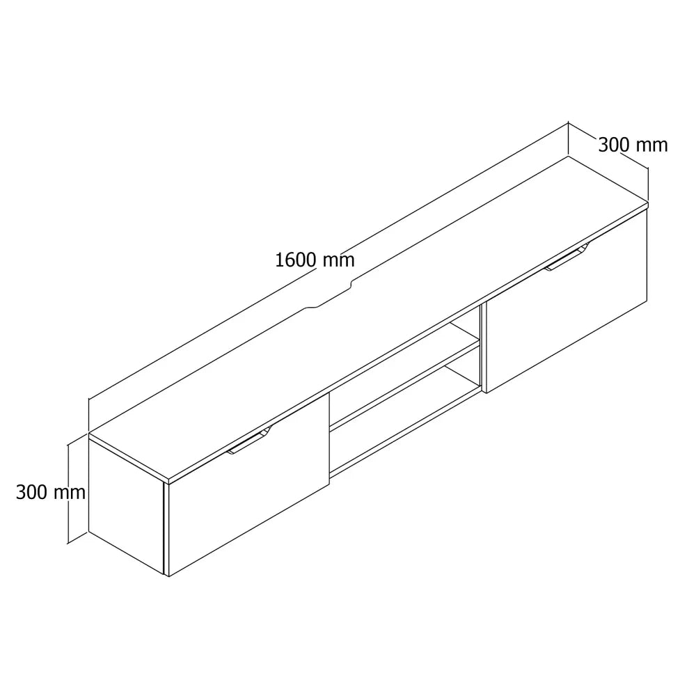 Meuble TV 160 cm Flottant | Bjurholm