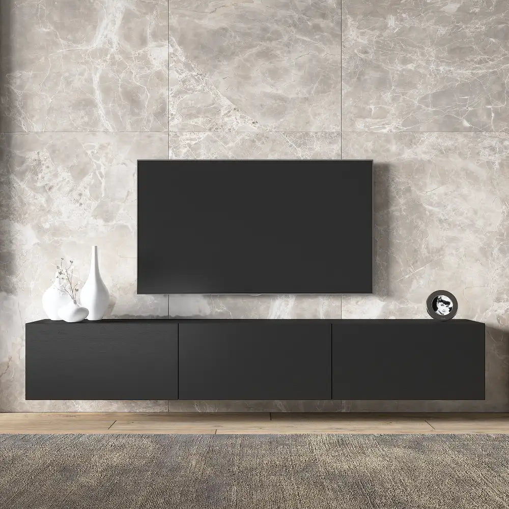 Meuble TV 180 cm Flottant - Grain de Bois | Vetlanda