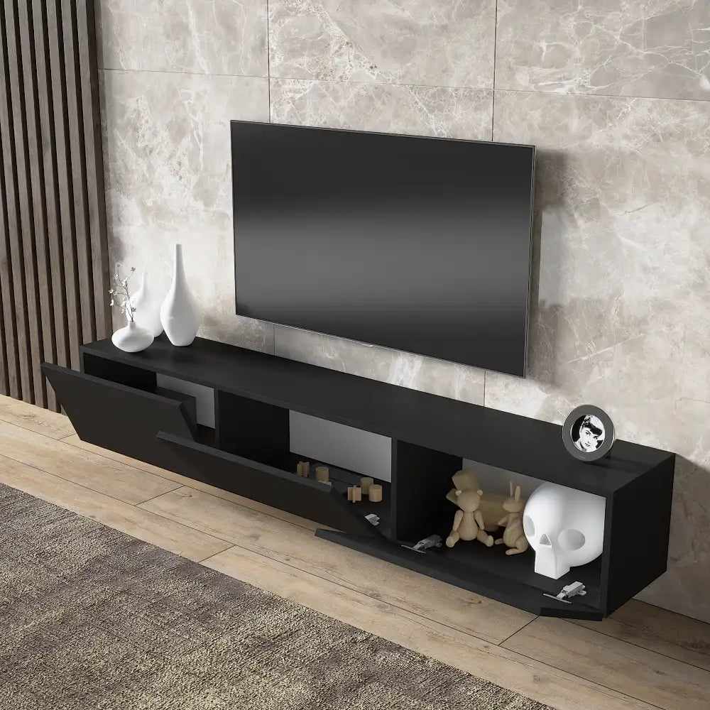 Meuble TV 180 cm Flottant - Grain de Bois | Vetlanda