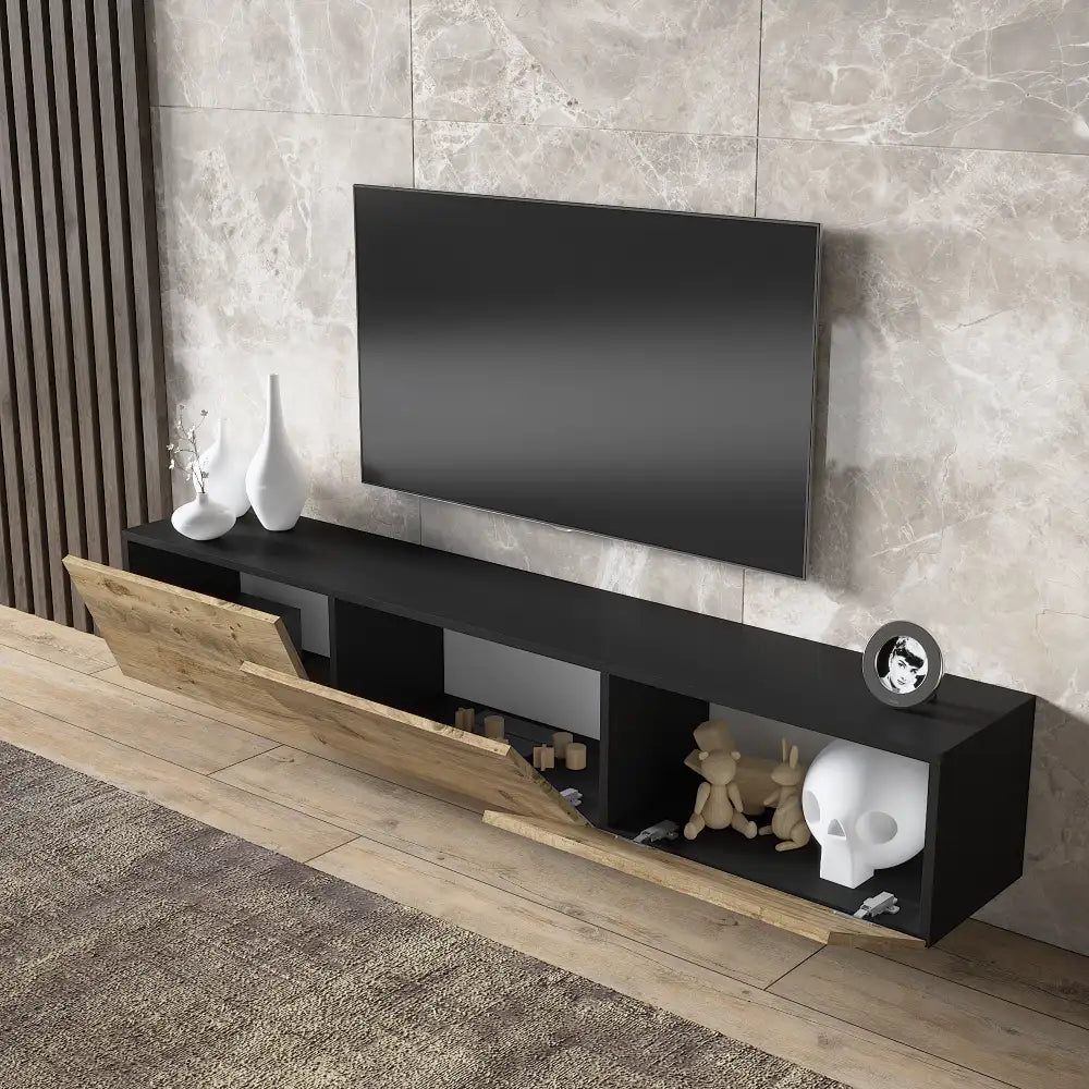 TV Stand 180 cm Floating - Wood grain | Vetlanda