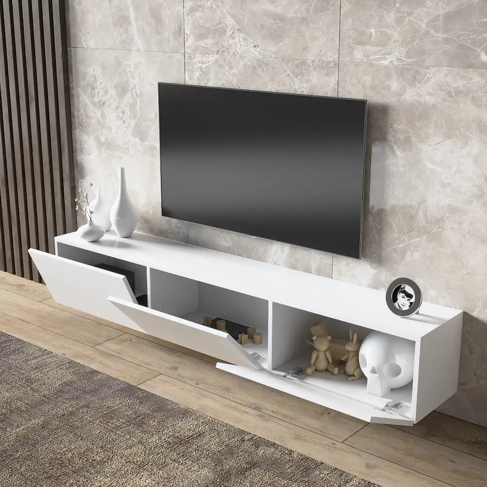 Meuble TV 180 cm Flottant - Grain de Bois | Vetlanda