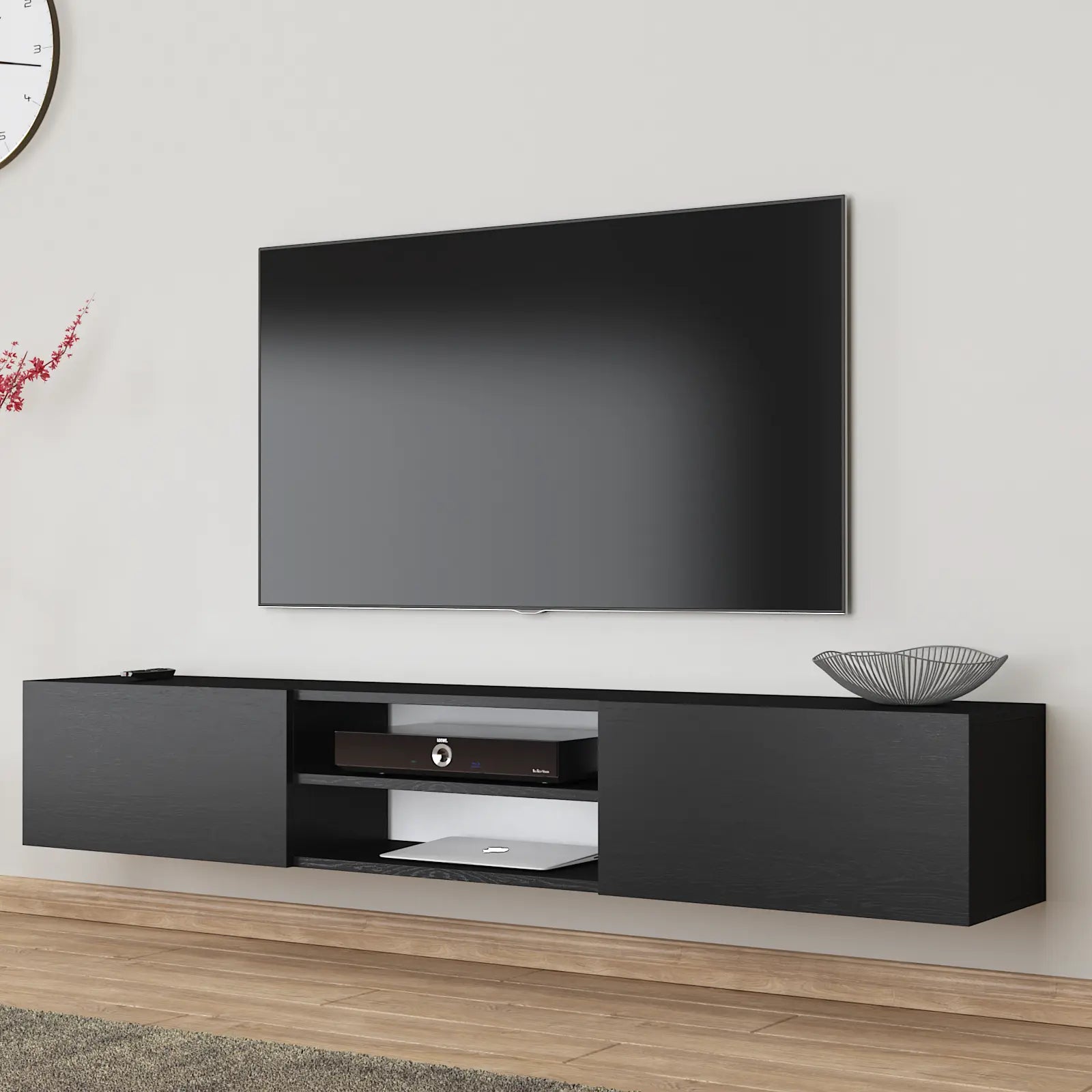 TV Stand 180 cm Floating with open shelf | Kumla