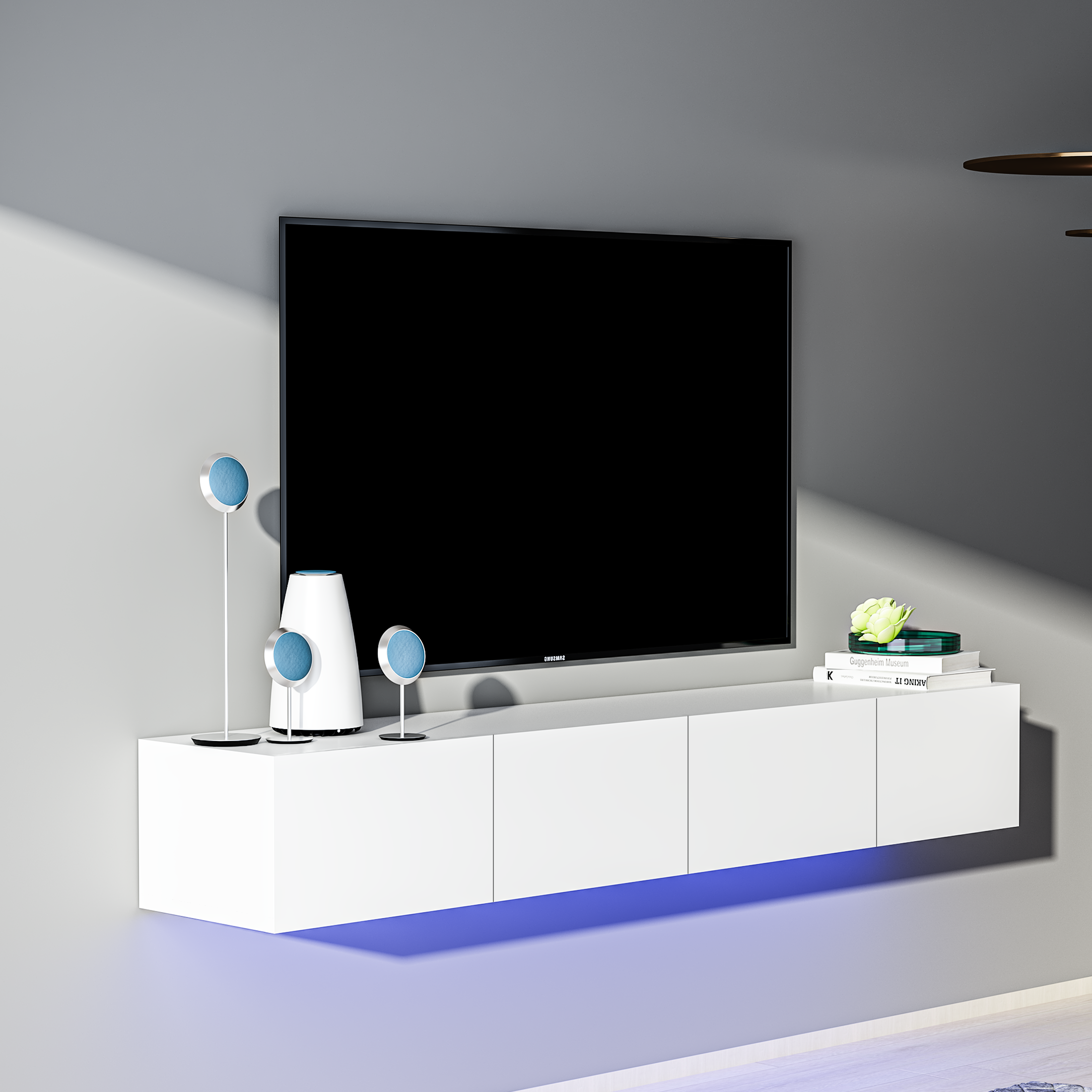 Meuble tv 220 cm avec lumière LED