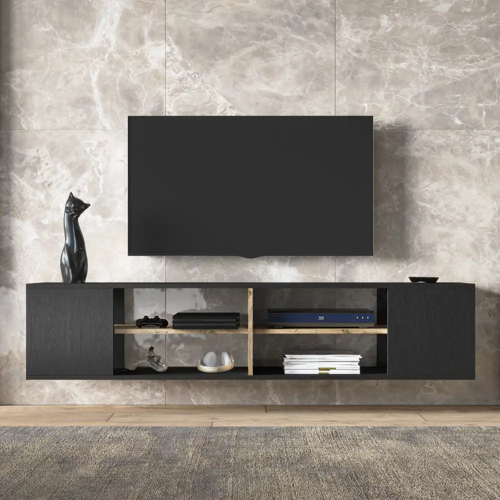 TV Stand 180 cm Floating - Wood grain | Alvesta