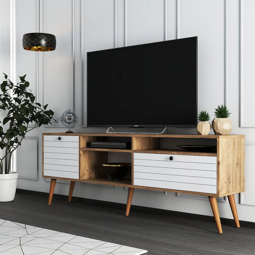 Meuble TV 180 cm Debout - Chêne-Blanc | Osby