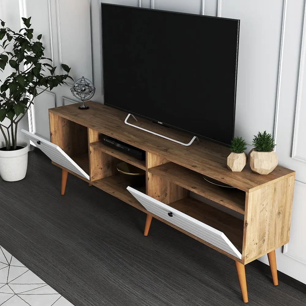 Meuble TV 180 cm Debout - Chêne-Blanc | Osby