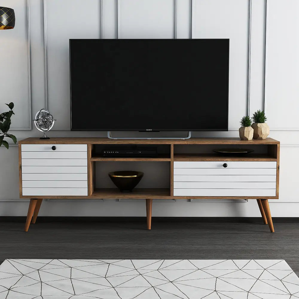 Meuble TV 180 cm Debout - Chêne-Blanc | Osby