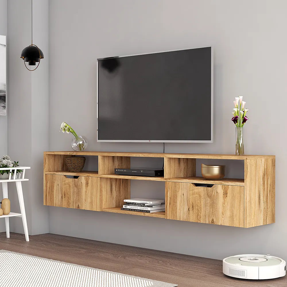 TV-meubel 160 cm Zwevend - Eiken | Hoogland