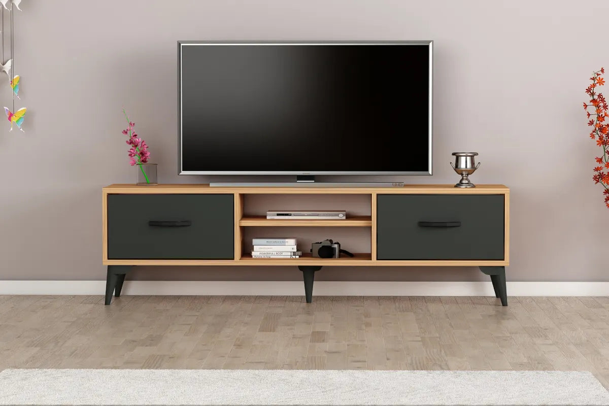 TV-meubel 180 cm Staand - Eiken | Adak