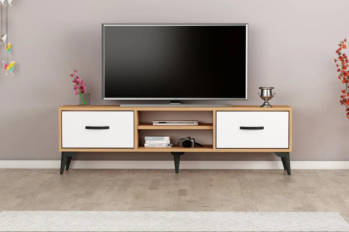 TV-meubel 180 cm Staand - Eiken | Adak