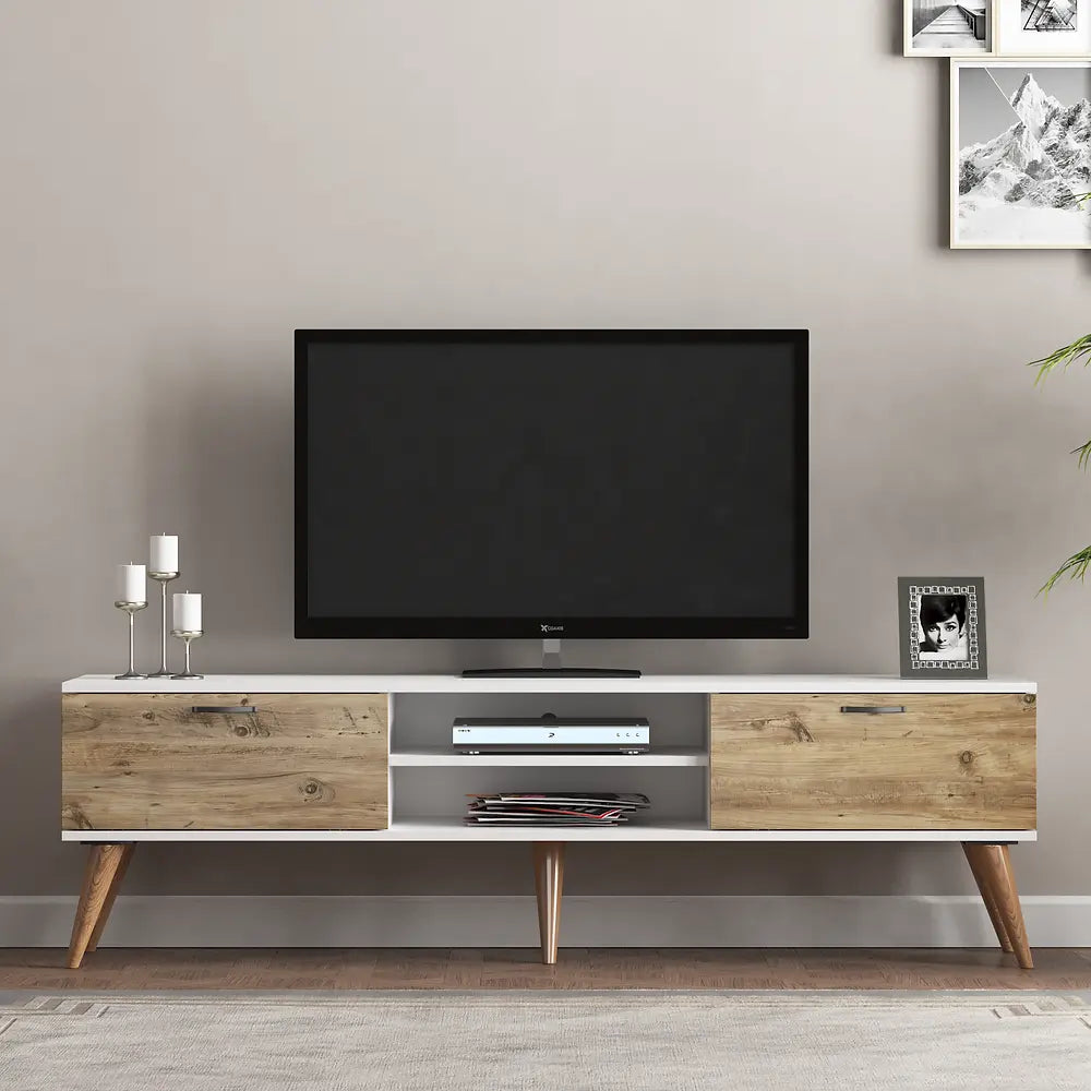 TV Stand 180 cm Standing - Oak-White | Porjus