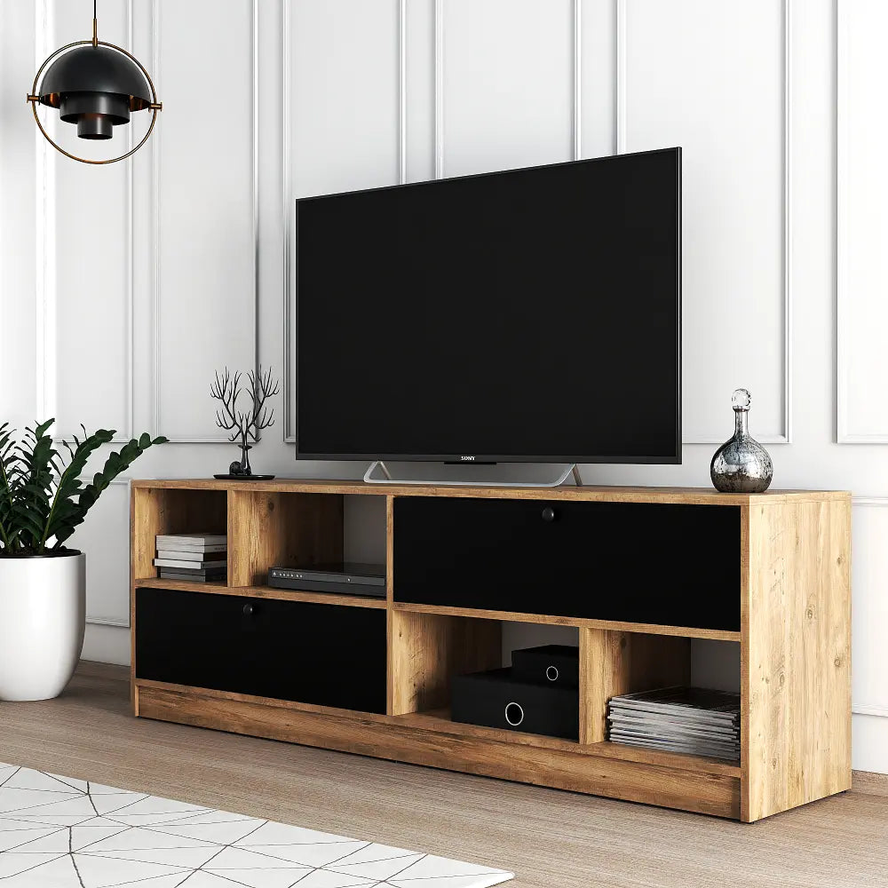 Meuble TV 180 cm Debout - Minimaliste - Chêne | Ronneby